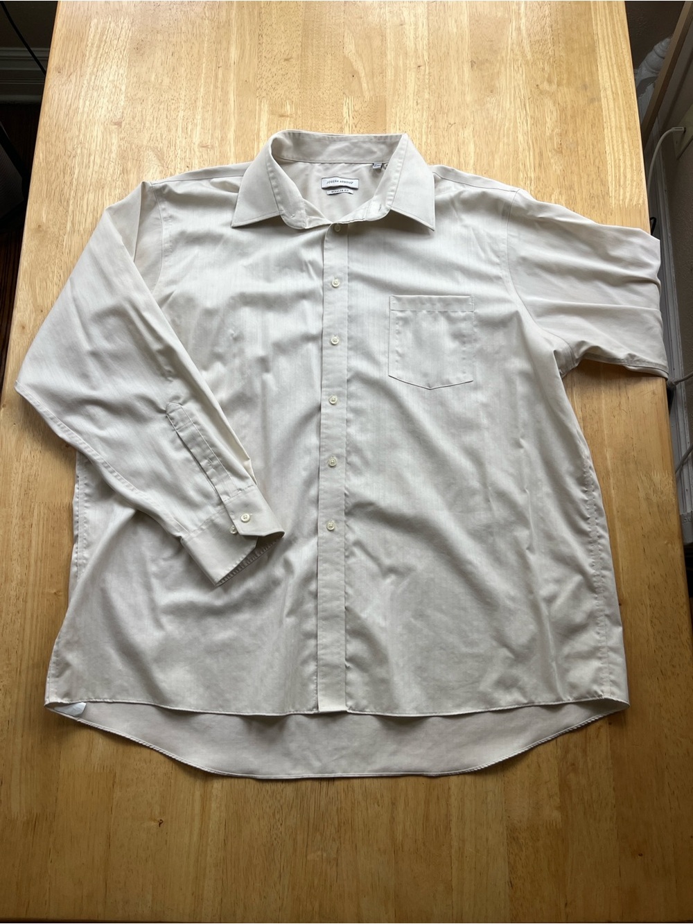 Men's Classic Long-Sleeve Button-Up Shirt - Cream